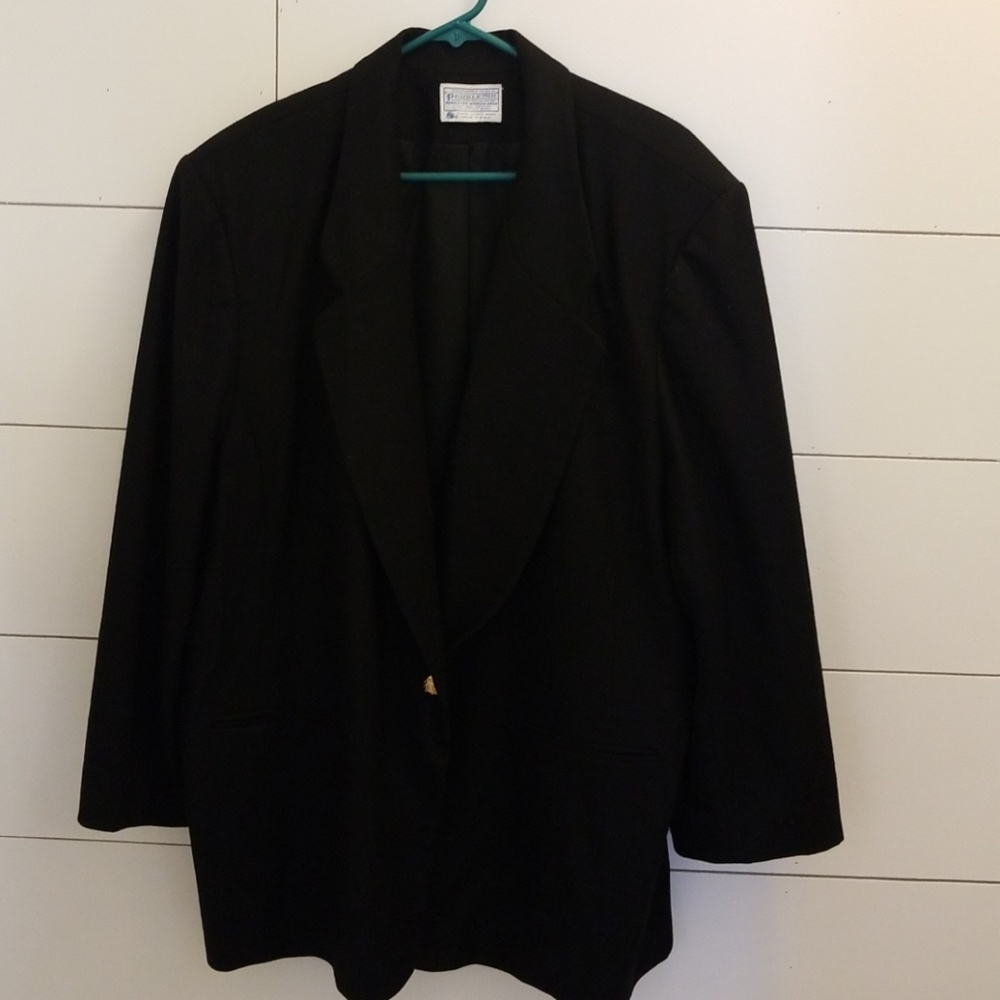 Ladies Black Wool Pendleton Jacket Size 24